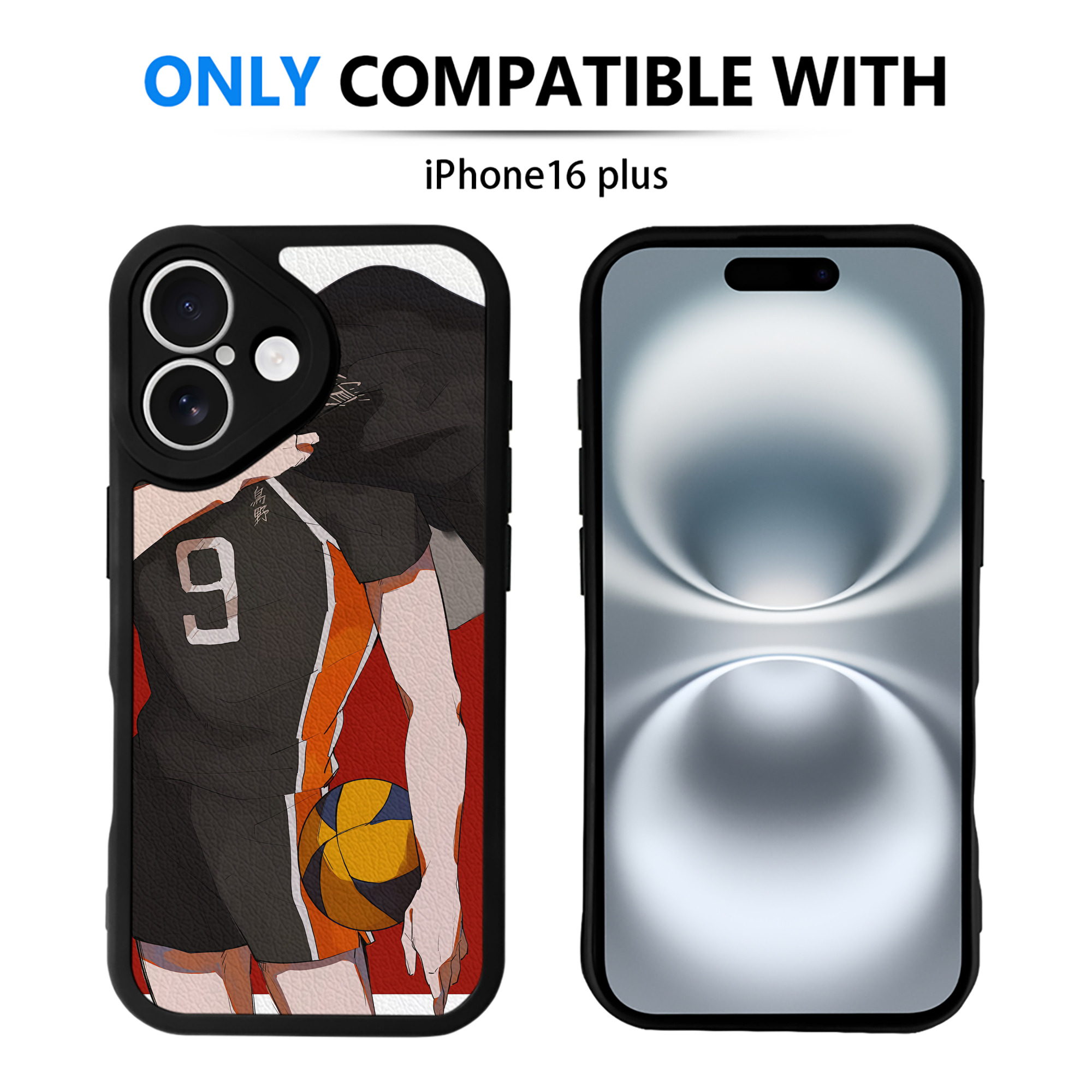 （画像用） ハイキュー!! Haikyu!! 【iPhone 16シリーズ対応】シリコンスマホケース（レザー調） 材質：シリコン